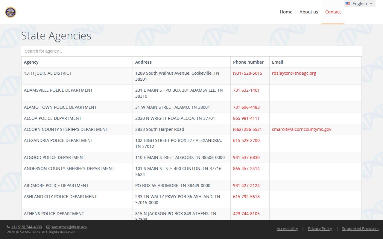 Tipton County Munford police arrest-record contact directory